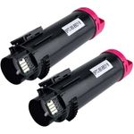 2 Pack Dell H625 / H825 Magenta Compatible High-Yield Toner Cartridges (5PG7P)