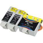 3 Pack Kodak 10XL Compatible High-Yield Ink Cartridges