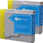 2 Pack Brother LC51C Cyan Compatible Ink Cartridges