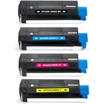 4 Pack OkiData C5100 / 5200 / C5300 / C5400 Compatible High-Yield Toner Cartridges