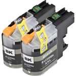 2 Pack Brother LC209BK Black Compatible Super High-Yield Ink Cartridges