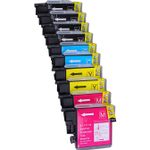 10 Pack Brother LC65 Compatible High-Yield Ink Cartridges