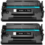 2 Pack HP 148X Black Compatible High-Yield Toner Cartridge (W1480X)