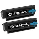 2 Pack Lexmark 55B1H00 Black Compatible High-Yield Toner Cartridge