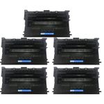 5 Pack HP 37X Black High Yield Compatible Laser Toner Cartridge (CF237X)