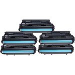 5 Pack HP 37A Black Compatible Laser Toner Cartridge (CF237A)