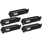 5 Pack HP 30A Black Compatible Toner Cartridge (CF230A)