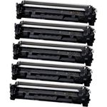 5 Pack Canon 047 Black Compatible Toner Cartridge (2164C001AA)