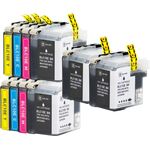 10 Pack Brother LC10E Compatible Extra High-Yield Ink Cartridges