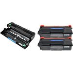 3 Pack Brother TN850 & DR820 Compatible High-Yield Toner & Drum Cartridges