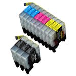 12 Pack Brother LC75 Compatible High-Yield Ink Cartridges (Replaces LC71)