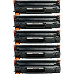 5 Pack HP 83X High-Yield Black Compatible Toner Cartridge (CF283X)