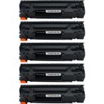 5 Pack HP 78A Black Compatible Toner Cartridge (CE278A)