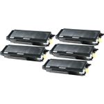 5 Pack Brother TN580 Black Compatible High-Yield Toner Cartridge (Replaces TN550)