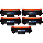 5 Pack Brother TN770 Black Compatible Super High-Yield Toner Cartridges