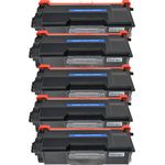 5 Pack Brother TN850 Black Compatible High-Yield Toner Cartridge (Replaces TN820)