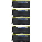 5 Pack Brother TN350 Black Compatible Laser Toner Cartridges