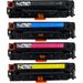 4 Pack HP 305A Remanufactured Toner Cartridges