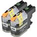 2 Pack Brother LC107BK Black Compatible Super High-Yield Ink Cartridges