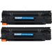 2 Pack Canon 126 Black Compatible Toner Cartridges (3483B001)