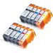 10 Pack Canon PGI-225 & CLI-226 Compatible Ink Cartridges