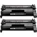 2 Pack HP 58X Black Compatible High-Yield Toner Cartridge (CF258X)