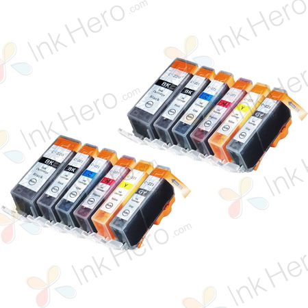 12 Pack Canon PGI-220 & CLI-221 Compatible Ink Cartridges