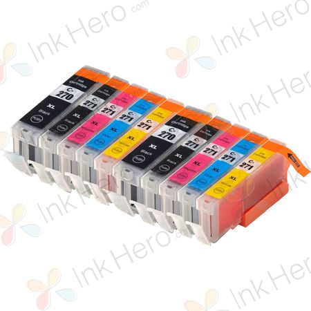 10 Pack Canon PGI-270XL & CLI-271XL Compatible High-Yield Ink Cartridges