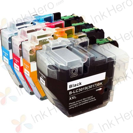 4 Pack Brother LC3019 Compatible Super High-Yield Ink Cartridges