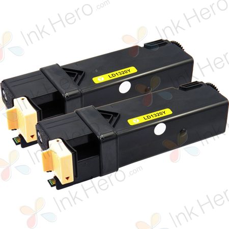 2 Pack Dell 310-9062 Yellow Compatible High-Yield Toner Cartridges (KU054)