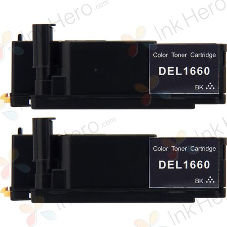 2 Pack Dell 332-0399 Black Compatible Toner Cartridges (4G9HP)