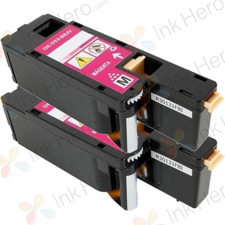 2 Pack Dell 593-BBJV Magenta Compatible Toner Cartridges (G20VW)