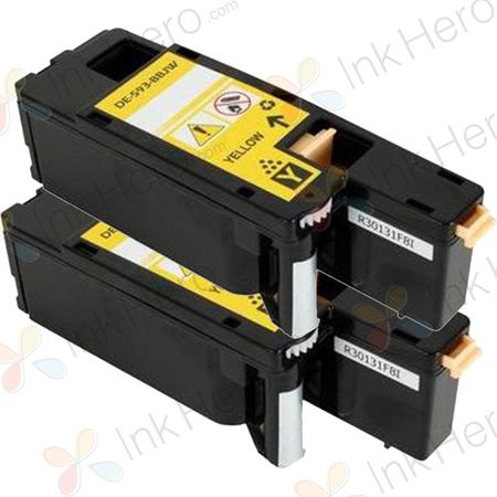 2 Pack Dell 593-BBJW Yellow Compatible Toner Cartridges (3581G)