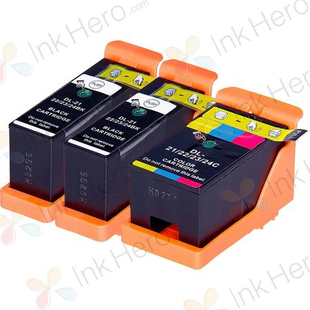 3 Pack Dell Series 21 Compatible Ink Cartridges