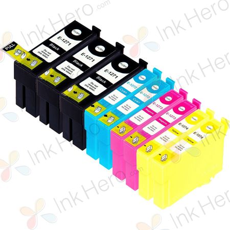 9 Pack Epson 127 Remanufactured Extra High-Yield Ink Cartridges