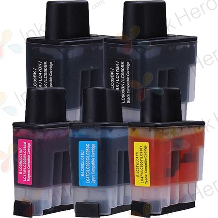 5 pack Brother LC41 Compatible Ink Cartridges