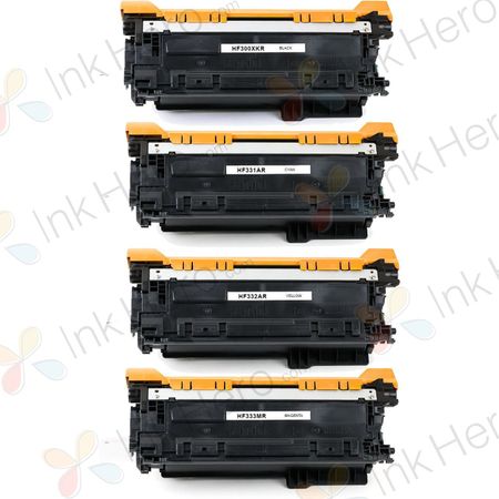 4 Pack HP 654X & HP 654A Compatible Toner Cartridges