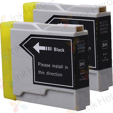 2 Pack Brother LC51BK Black Compatible Ink Cartridges