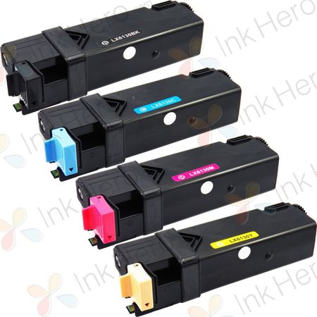 4 Pack Xerox Phaser 6130 Series Compatible High-Yield Toner Cartridges