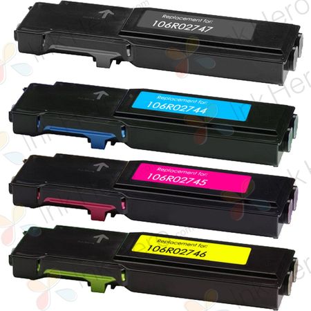 4 Pack Xerox WorkCentre 6655 Compatible High-Yield Toner Cartridges