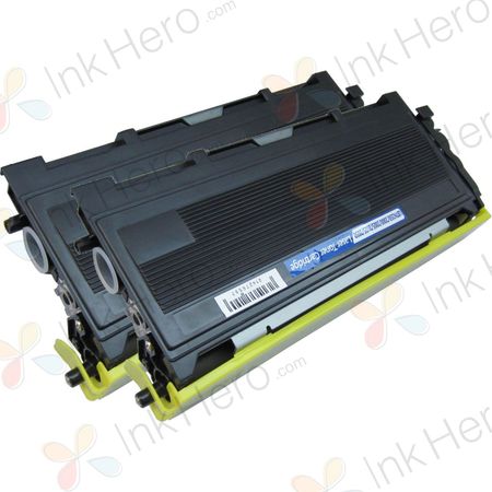 2 Pack Brother TN350 Black Compatible Laser Toner Cartridges