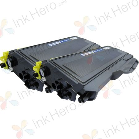 2 Pack Brother TN360 Black Compatible High-Yield Toner Cartridges