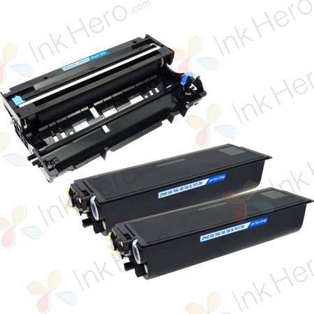 3 Pack Brother TN460 & DR400 High-Yield Compatible Toner & Drum Cartridges