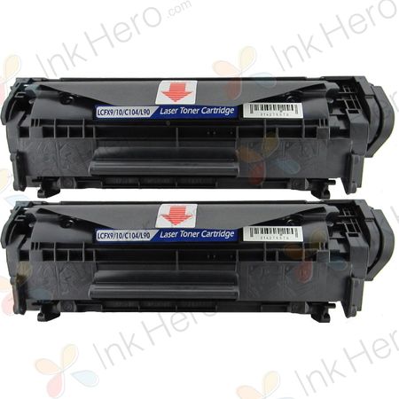 2 Pack Canon 104 Black Compatible Laser Toner Cartridges (0263B001AA)