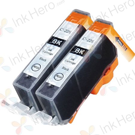 2 Pack Canon CLI-226BK Black Compatible Ink Cartridges (4546B001)