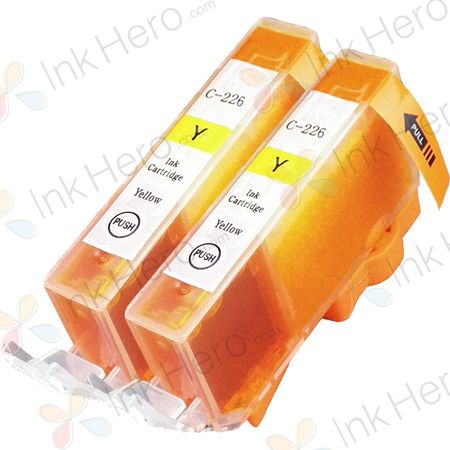 2 Pack Canon CLI-226Y Yellow Compatible Ink Cartridges (4549B001)