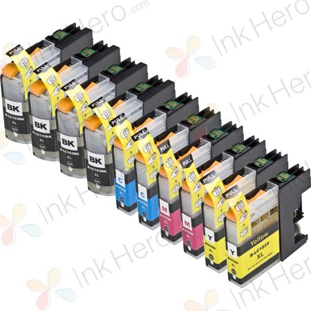 10 Pack Brother LC103 Compatible High-Yield Ink Cartridges (Replaces LC101)