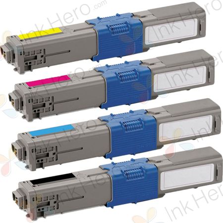 4 Pack OkiData Type C17 Compatible Toner Cartridges