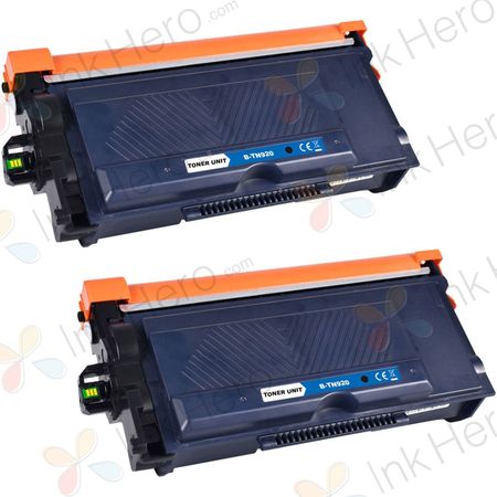 2 Pack Brother TN920 Black Compatible Toner Cartridge