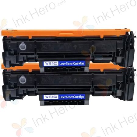 2 Pack HP 134X Black Compatible High-Yield Toner Cartridge (W1340X)